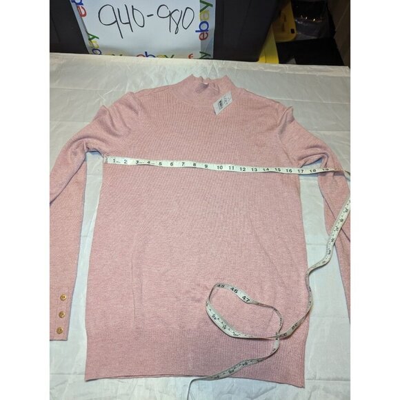 Ann Taylor Loft Light Acid Pink Women's Size Small NWT Long Sleeve Turtleneck - Picture 11 of 14